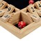 Pacific Shore Games 4 Player Shut the Box Dice Board Game with Natural Wood - 12 in.